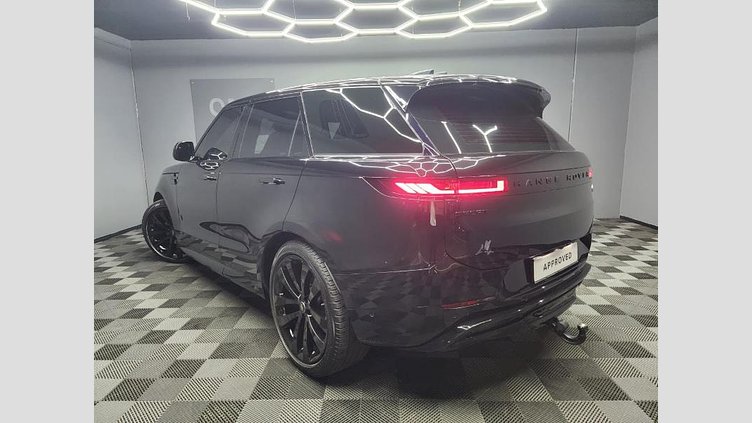 2023 Approved Land Rover Range Rover Sport Santorini Black Experience the pinnacle of luxury and performance with the 2023 Land Rover Range Rover Sport D350 Dynamic HSE in Santorini Black. This refined SUV is powered by a robust 3.0-liter turbo diesel i6 engine, D350 Dynamic HSE