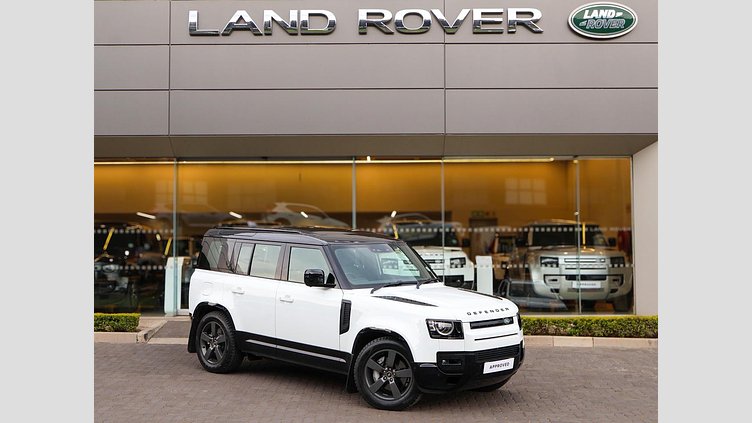 2025 Approved Land Rover Defender 110 Fuji White This 2025 Land Rover Defender 110 D350 X-Dynamic HSE in white combines serious off-road capability with luxury comfort and strong diesel efficiency 2025 Defender D350 HSE X- Dynamic 