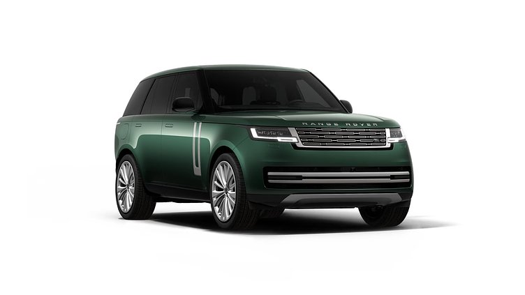2026 新車 Land Rover Range Rover ブリティッシュレーシンググリーン D350 AWD MHEV（AT） スタンダードホイールベース SE
