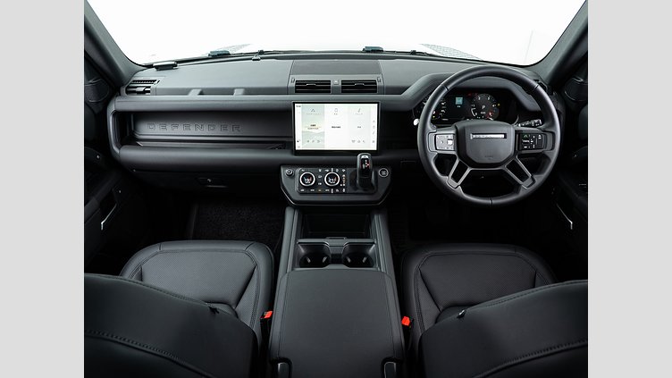 2025 認定中古車 Land Rover Defender 110 サントリーニブラック D350 ディーゼルマイルドハイブリッド S　D350　エアサスペンション装着車