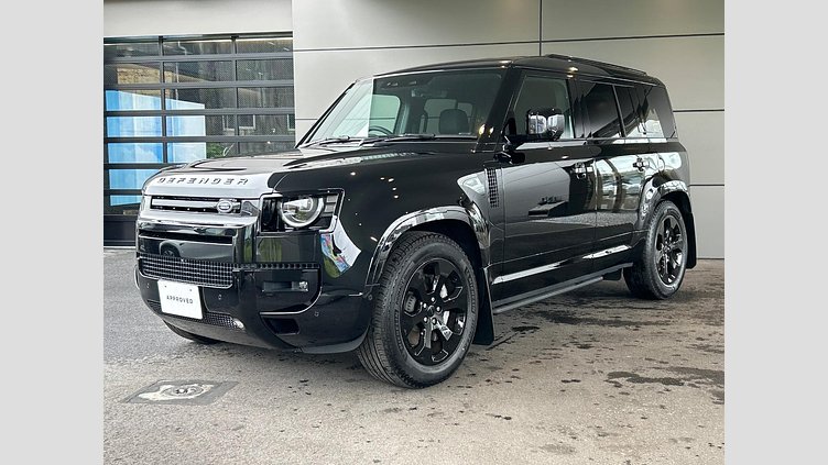 2025 認定中古車 Land Rover Defender 110 サントリーニブラック D350 ディーゼルマイルドハイブリッド X-Dynamic SE