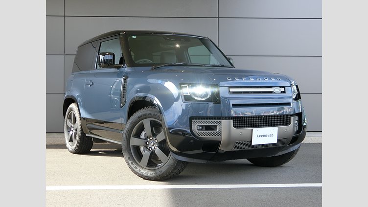 2025 認定中古車 Land Rover Defender 90 タスマンブルー D350 ディーゼルマイルドハイブリッド X-Dynamic HSE