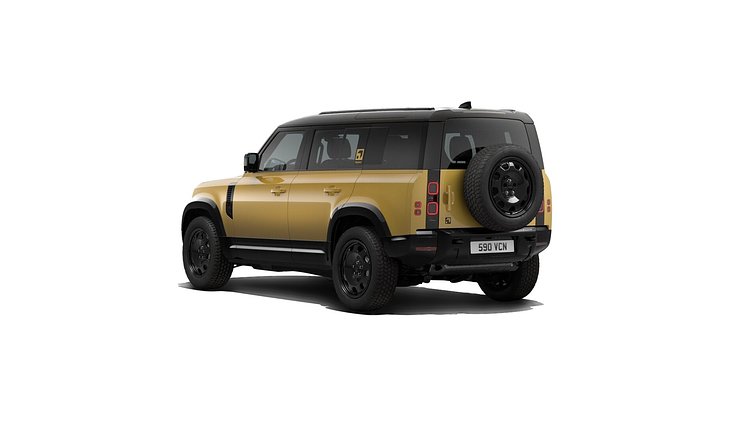 2026 New Land Rover Defender 110 Deep Sandglow Yellow P400 Petrol Mild Hybrid Trophy Edition in Deep Sandglow Yellow