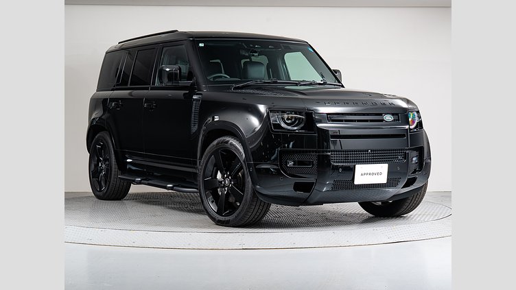 2025 認定中古車 Land Rover Defender 110 サントリーニブラック D350 ディーゼルマイルドハイブリッド X-Dynamic HSE