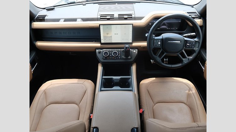 2025 認定中古車 Land Rover Defender 110 サントリーニブラック D350 ディーゼルマイルドハイブリッド X-Dynamic HSE