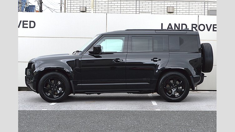 2025 認定中古車 Land Rover Defender 110 サントリーニブラック D350 ディーゼルマイルドハイブリッド X-Dynamic HSE