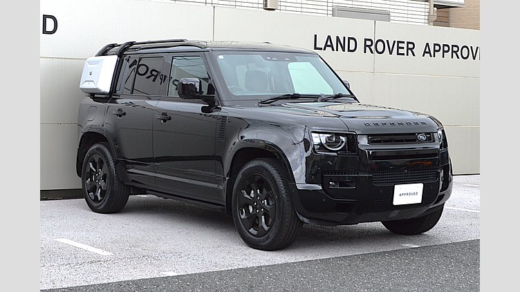 2025 認定中古車 Land Rover Defender 110 サントリーニブラック D350 ディーゼルマイルドハイブリッド X-Dynamic HSE
