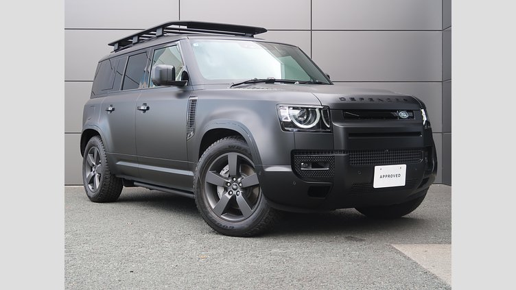 2025 認定中古車 Land Rover Defender 110 サントリーニブラック D350 ディーゼルマイルドハイブリッド X-Dynamic HSE