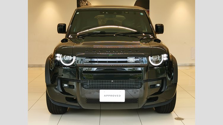 2025 認定中古車 Land Rover Defender 110 サントリーニブラック D350 ディーゼルマイルドハイブリッド X-Dynamic HSE