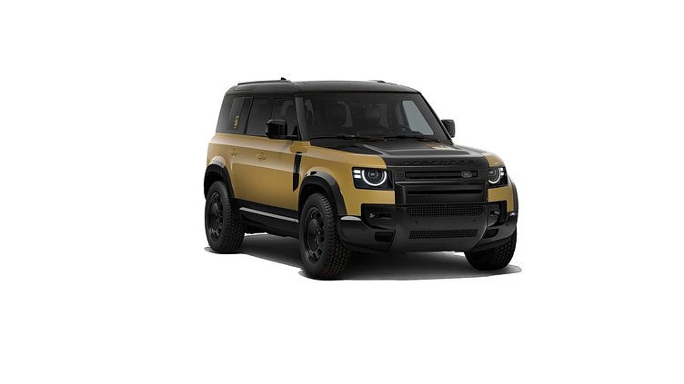 2026 New Land Rover Defender 110 Deep Sandglow Yellow Petrol Plug-in Electric Hybrid Trophy Edition in Deep Sandglow Yellow