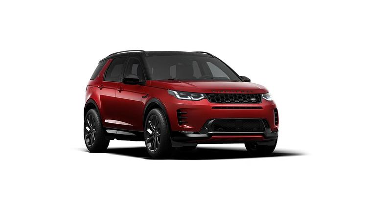 2023 нови автомобили Land Rover Discovery Sport Firenze Red P300e R-DYNAMIC HSE
